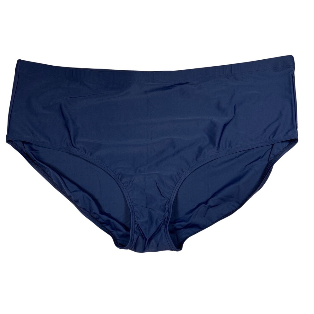 Swimsuits for All Womens Plus Size 32 Navy Blue High Waist Bikini Bottom‎ 92391